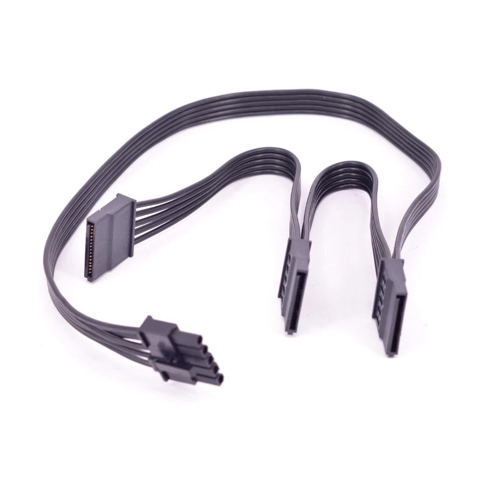 Generico Cavo di alimentazione SATA da 5 pin a 3 porte(3 SATA Right Angle)