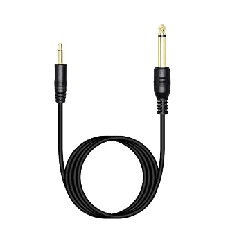 1/8 to 1/4 Stereo Cable,2M/6.56FT Gold Plated 3.5mm Male to 6.35mm Male TS Mono Audio Cable for Amplifier, Speaker,Guitar and Home Stereo System