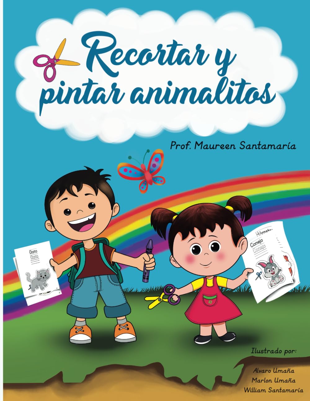 Recortar y pintar animalitos (Cutting Books) (Spanish Edition)
