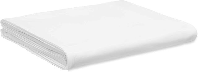 AmigoZone 100% Egyption Cotton 200 Thread Count Flat Sheets, Double - White