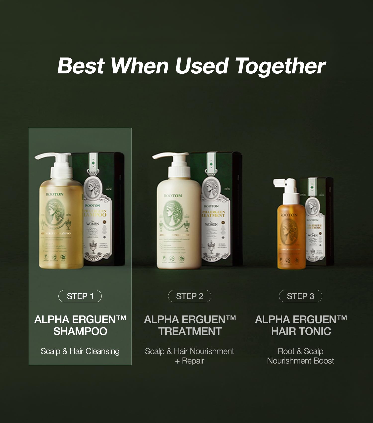 Alpha Erguen Hair Loss Shampoo for Women, Vegan Scalp Care, 500ml