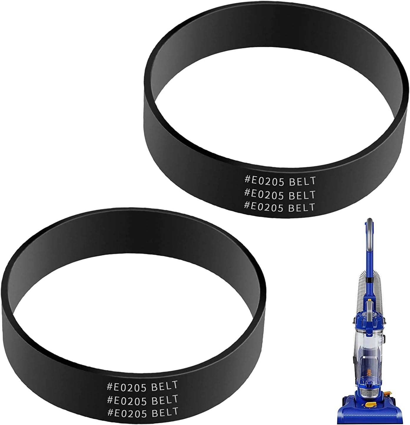 KEEPOW E0205 Vacuum Belts Replacement Fit for Eureka PowerSpeed Bagless Upright Cleaner NEU182b NEU181 NEU180 NEU188a NEU182a NEU192 NEU186 NEU188 NEU190 Series, 2 Pack
