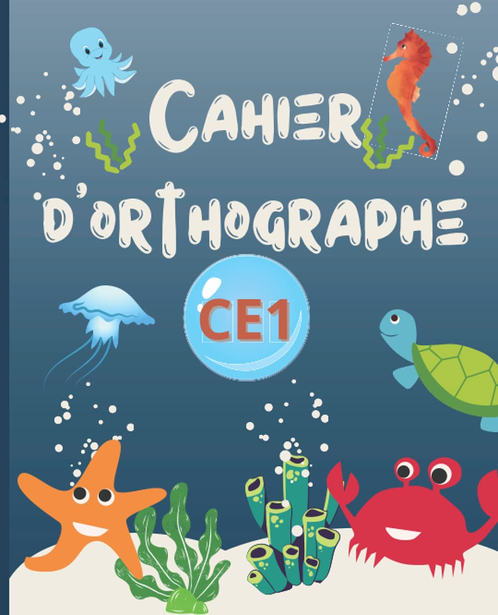 Cahier d'orthographe CE1: Livre d'exercices de français avec leçons pour réviser tout le vocabulaire par sonorité, pour enfant de 7 à 8 ans.