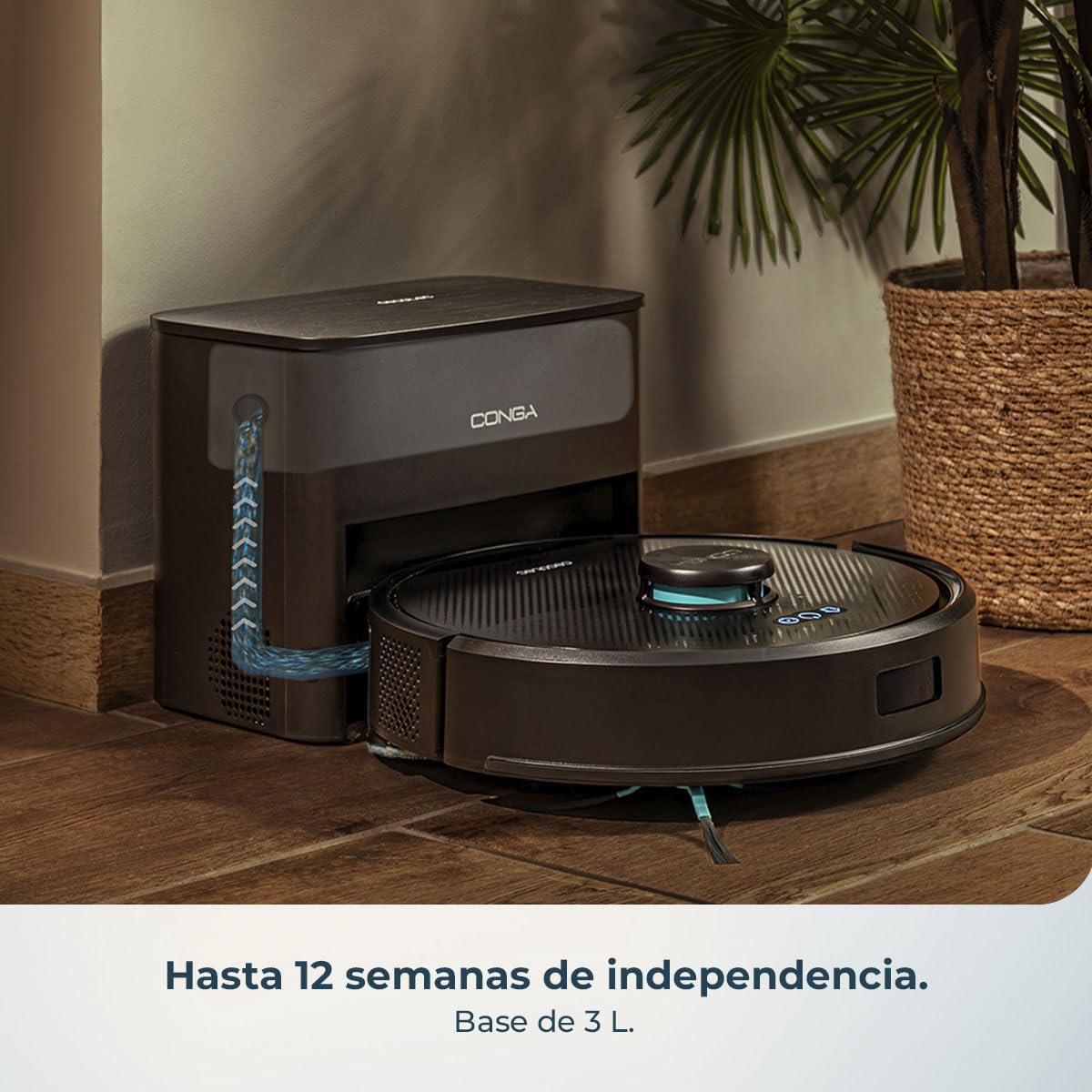 Cecotec Robot Aspirador y Friegasuelos Conga Y50 X-Treme 5000Pa Base Autovaciado 3L Navegación Láser