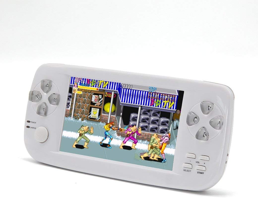 Free Shipping 🛒 CZT 16GB Pap kiii 3 Plus 4.3 inch Screen Dual core Handheld Video Game Console Good Workmanship Build in 3000 Game for CPSGBAGBCGBSFCFCMDGGSMS MP3/4 Detachable Lithium Battery (White)