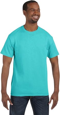 Jerzees Mens DRI-Power Active Short Sleeve Crew T-Shirt, JZ29MR, L, Scuba Blue