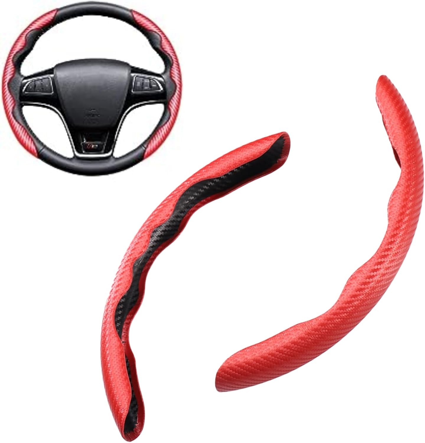 Car Steering Wheel Covers for BMW 4 Series F36 Gran Coupe 2014-2020 2021, Anti-Slip Wear-Resistant Steering Wheel Protector Car Interior Accessories,Red