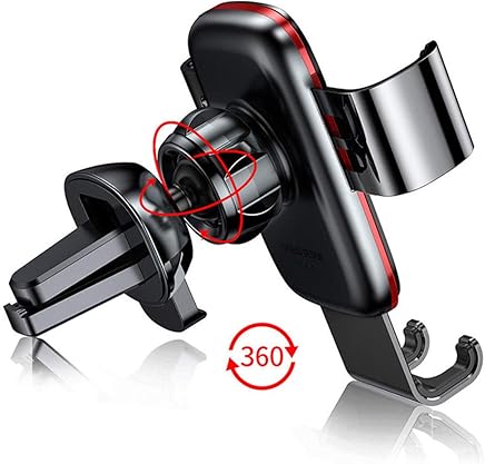 Top-Vigor Soporte M?vil Coche, Giratorio de 360 Grados Soporte Tel?fono Automatico Ajustable por Gravedad para iPhone XS 8 7 Samsung S9 S8 S7 Huawei P20 Xiaomi