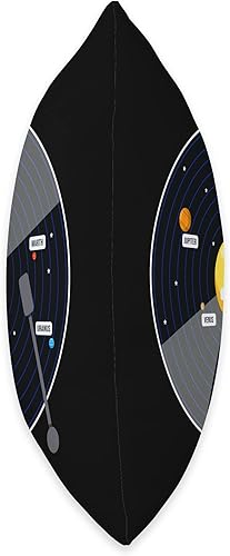 Miniatura 2 de Vinyl Record Solar System Space Planets Music Science Throw Pillow