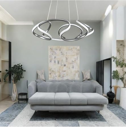 Fer Avize Lizbon Modern Tasar m Gri Renk Beyaz Ledli Cafe - Mutfak - Salon Led Avize