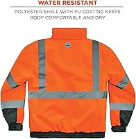 Vista 4 de Chaqueta de seguridad bomber de alta visibilidad Ergodyne Hi Vis