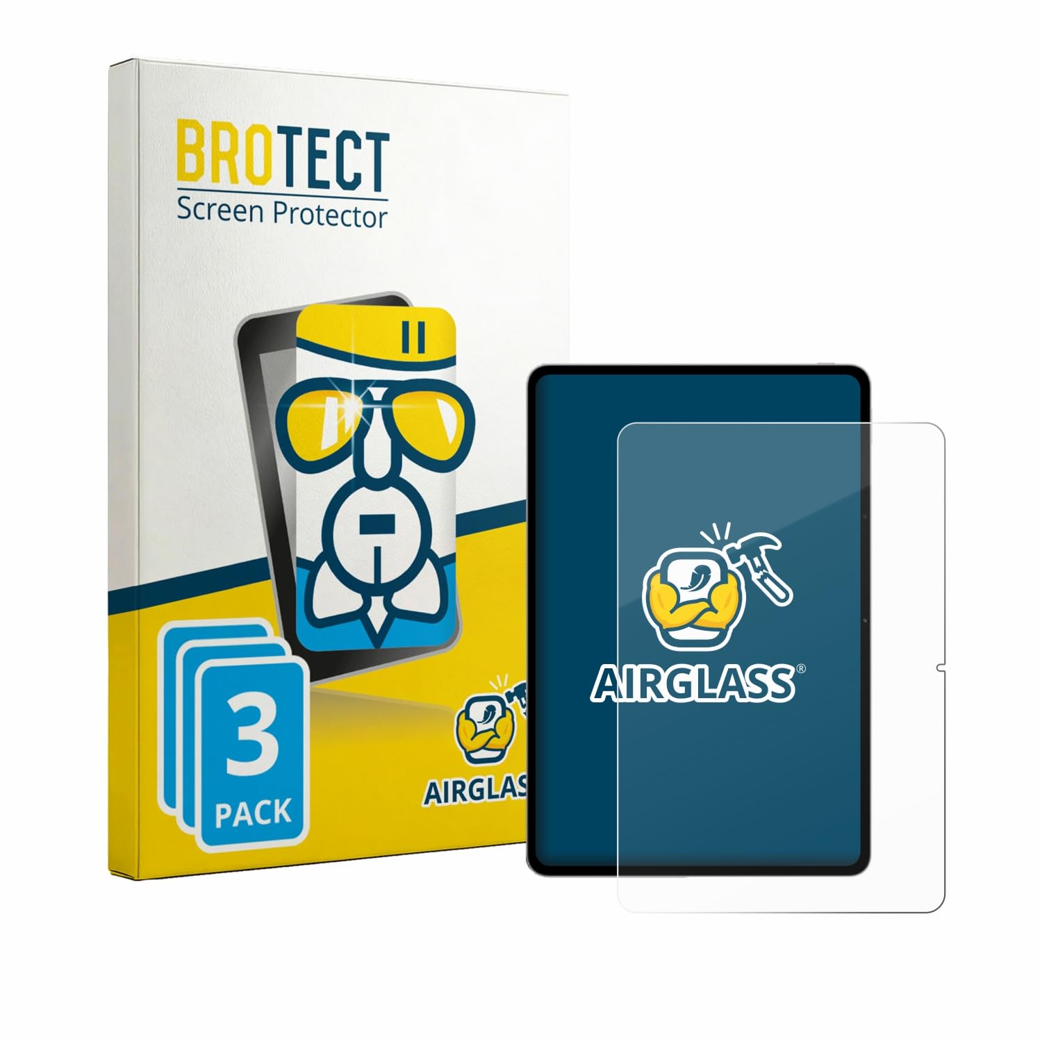 BROTECT 3 Unidades Lámina Cristales para Vivo Pad 6 Pro | Transparente Protección Pantalla Made in Germany, Dureza 9H Anti-Arañazos Protector Cristal