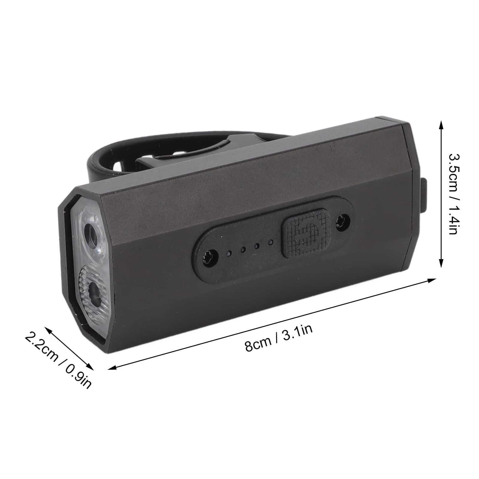 Rechargeable Bike Light Double Head 6 Light Levels LED Headlight, Aluminum Alloy, USB Rechargeable