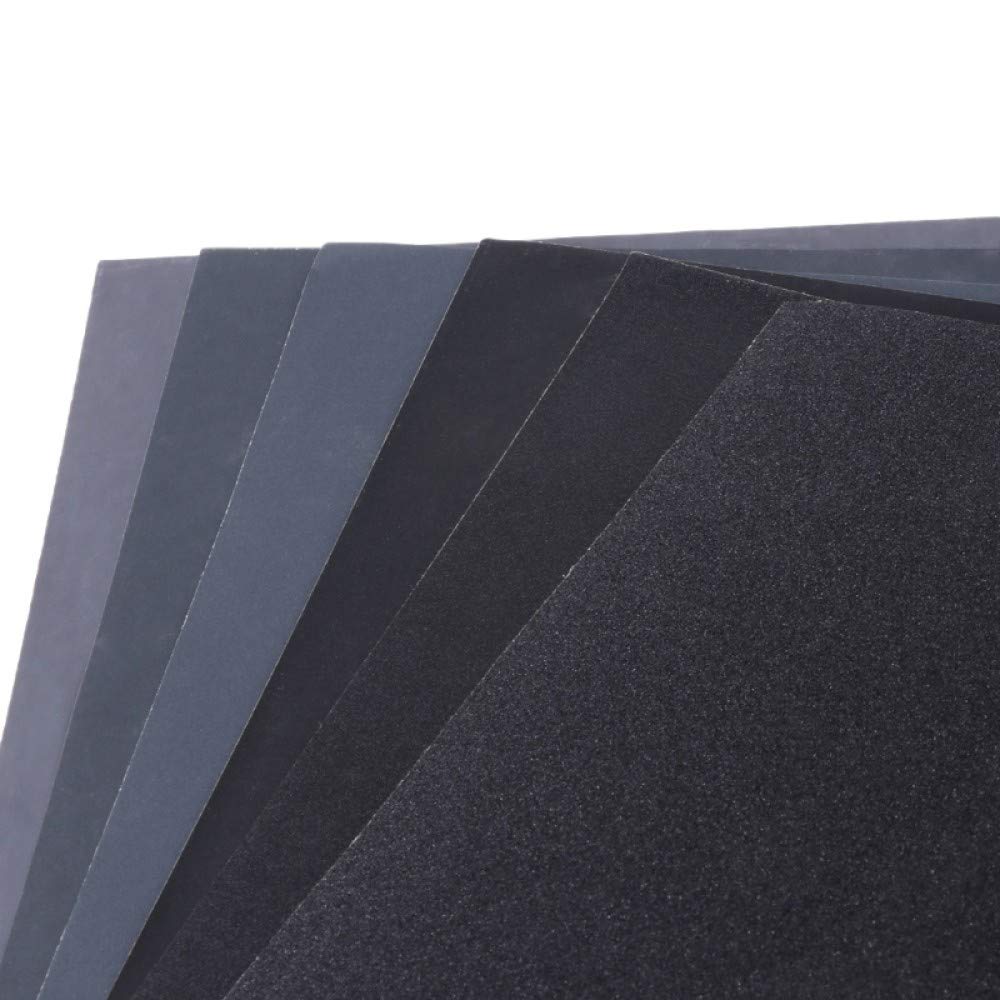 SHENGANG 30Pcs 40-10000Grit Carta abrasiva impermeabile Wet Dry Lucidatura Carta vetrata Granularità Metallo Legno Utensili abrasivi,600