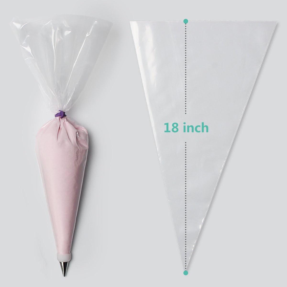 SveBake Pastry Bag 100 Pieces 18 Inch [Extra Thick] Disposable Icing Piping Bags Cake Cupcake Cookie Decorating Bags for Professional Baker & Baking Lover