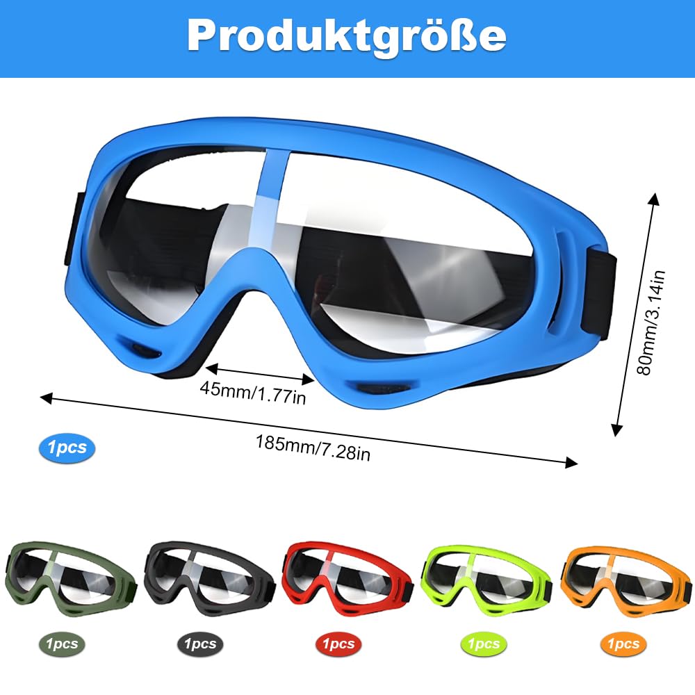 Schutzbrille Kinder Motorradbrille Winddicht Schutzb Augenschutzbrille Verstellbar Fahrradbrille für Labor Radfahren Skifahren Outdoor