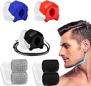ALLBIZ Jawline Exerciser For Men & Women, 11 PCS Jaw Exerciser Silicone Jaw Trainer Set For Jawline Shaper with Case, Double Chin Reducer Device With 3 Resistance Levels