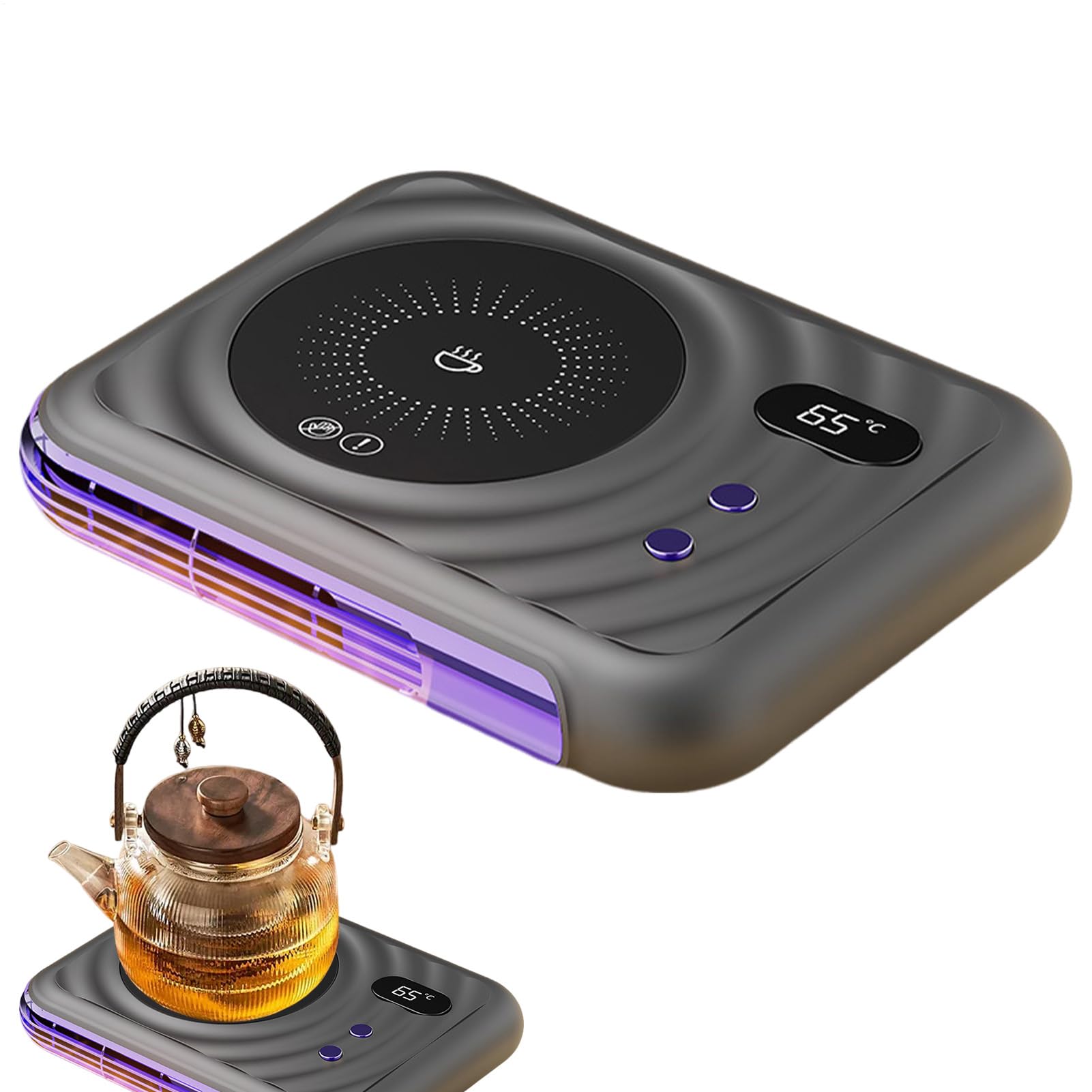 Calentador de café eléctrico y calentador de tazas con indicador térmico