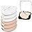 CUPID CARE 6 Pcs Triangle Powder Puff with 2 Travel Cases, Setting Powder Puffs for Face Powder and Foundation, Velour Makeup Puff for Loose Powder Body Powder, Skin-Friendly, Beauty Makeup Tools
