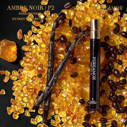 PUREAMOR Pheromone Perfume for Women, Amber Noir Extrait de Parfum - Long Lasting Vanilla Amber Scent, 30% High Concentration, Travel Size Fragrance Spray, 0.4 oz / 12ml — view 4