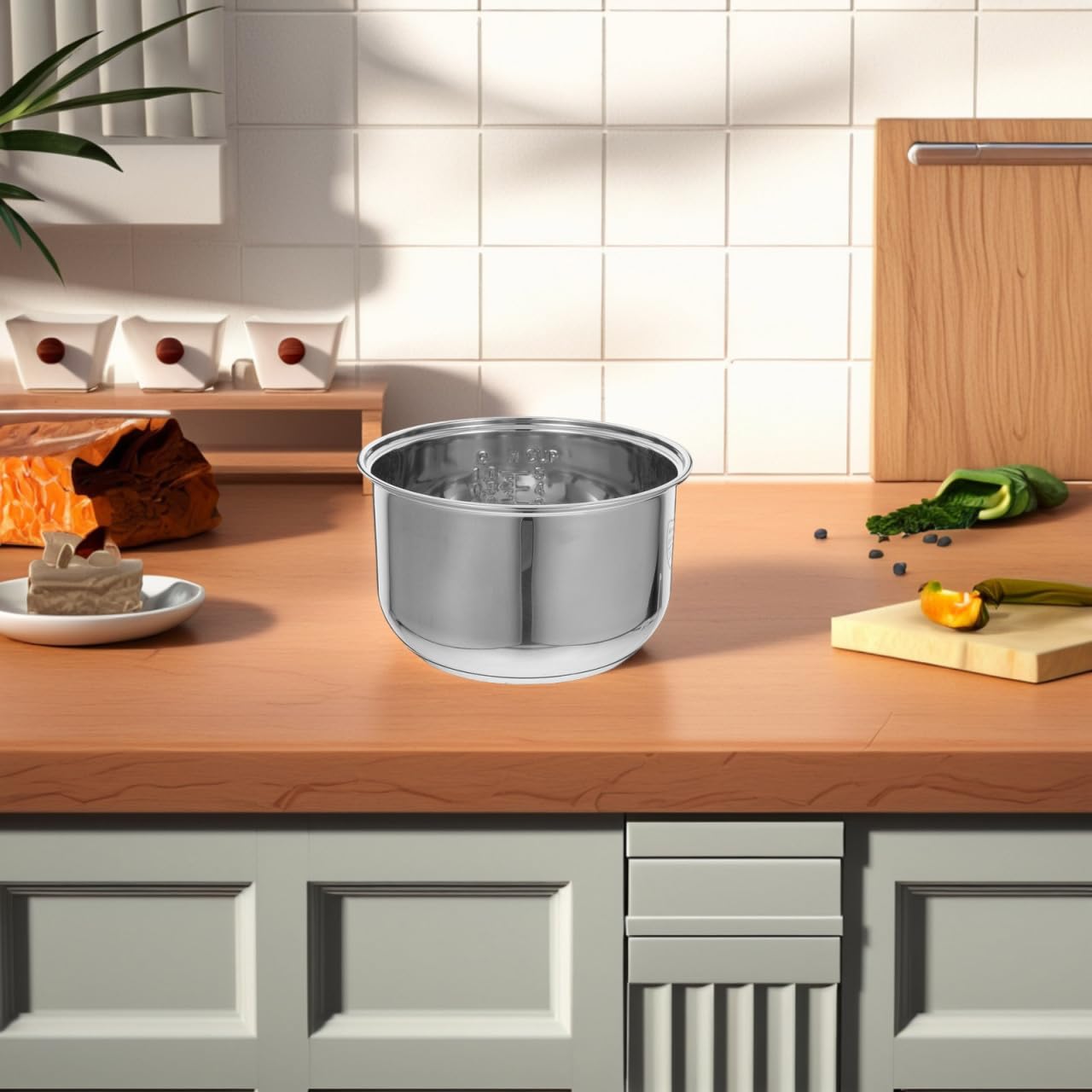 ABOOFAN Accesorios para Copa Arrocera Revestimiento Interior de Repuesto para Cocina Universal de Acero Inoxidable