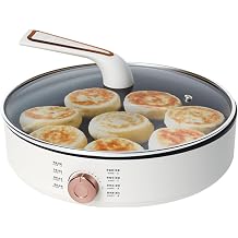 1200W Electric Skillet and Frying Pan,Portable Nonstick Cooker,Integrated Steaming and Cooking,Easy to Clean,for Households and Restaurants