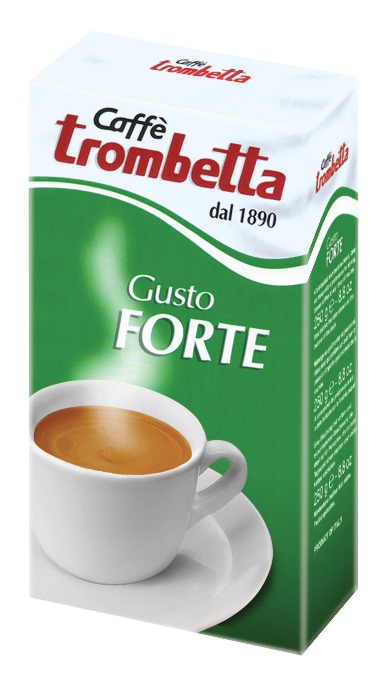 Trombetta Grinded Coffee Gusto Forte, 8.5 Ounce (Pack of 20)
