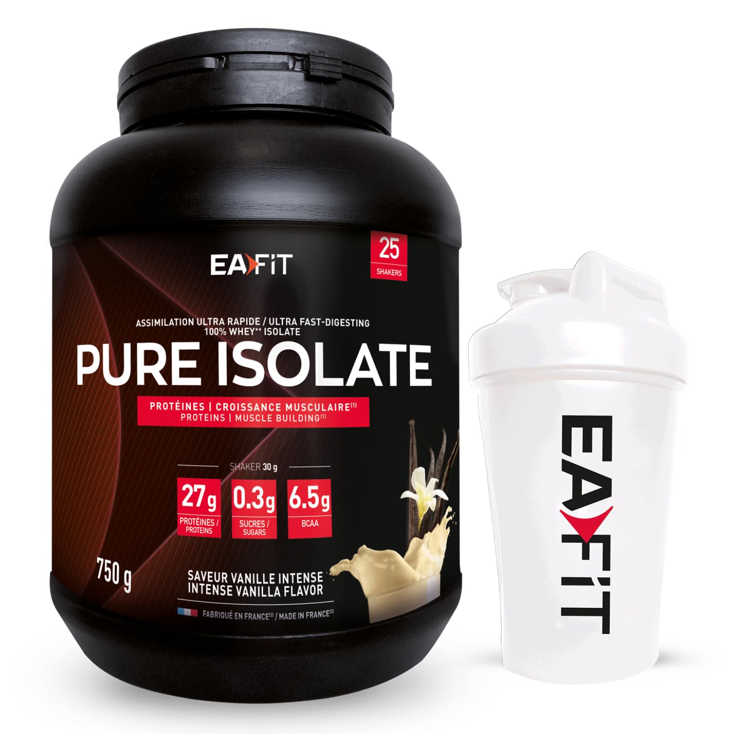 Pure Isolate Vanille EAFIT pour Nutrition Sèche et Shaker Sans Grumeaux - 4