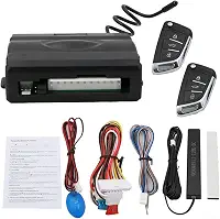 Kit de sistema de entrada sem chave para carro de 12 V com trava automática PKE para desbloqueio, alarme de partida remoto do motor, liberação de porta-malas e saída de sinal para veículos universais