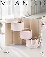 Vista 27 de Vlando Viaggio - Joyero pequeño, caja de almacenamiento para accesorios de viaje A. Gris