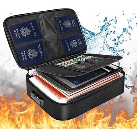 Burg Wächter FP22K Fireproof A4 Document Deed Box Safe Fire Chest, Grey ...