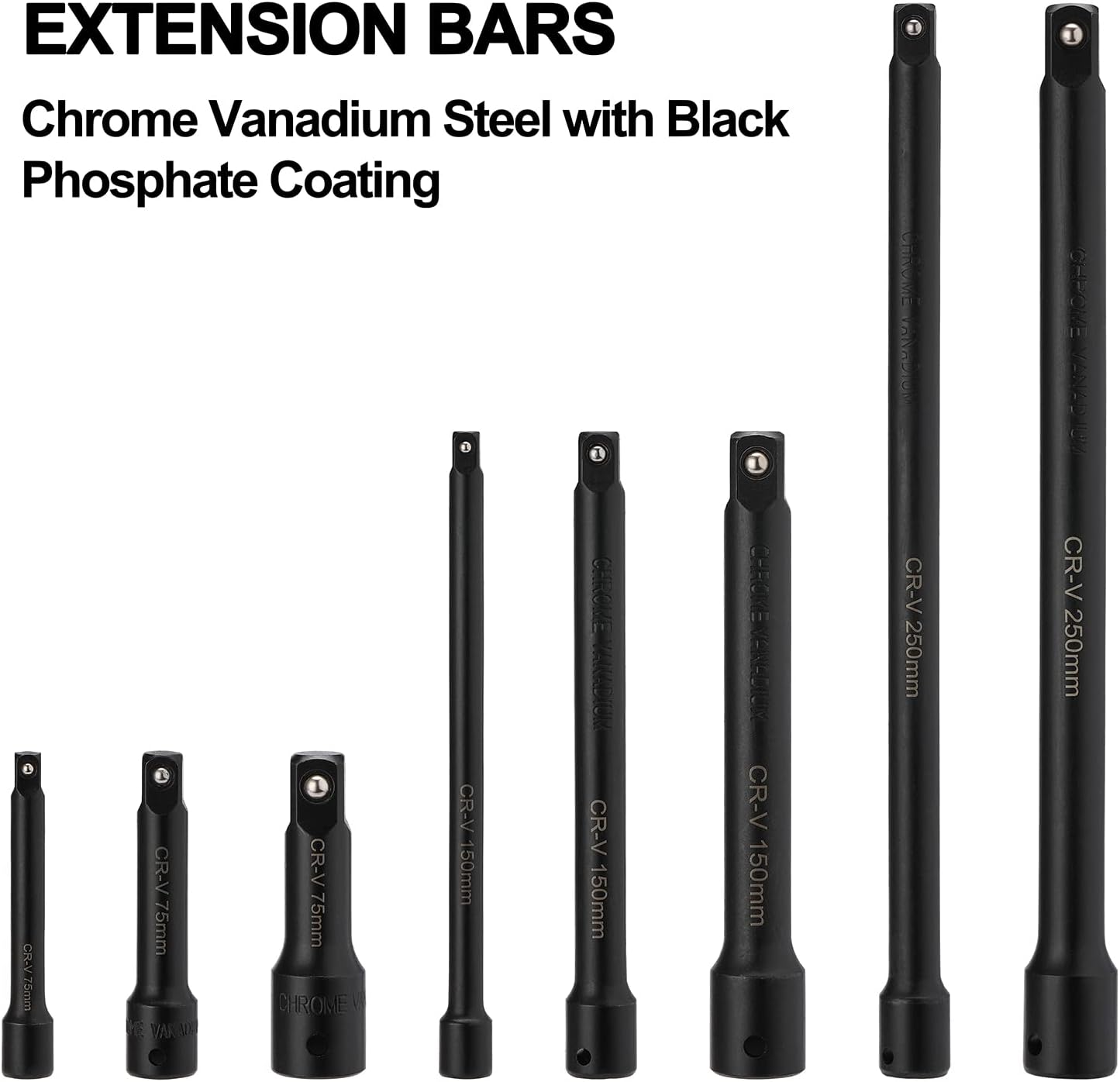 Mayouko 18-Piece Drive Tool Accessory Set, Socket Accessory Set, Includes Socket Adapters, Extensions, Universal Joints and Impact Coupler
