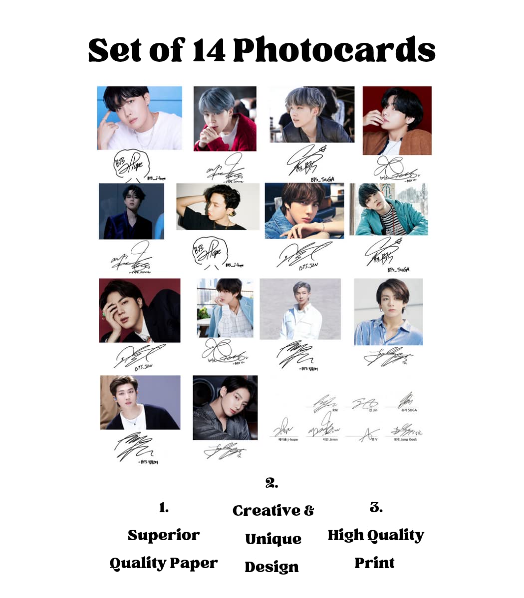Productlance BTS Autograph Cards Pack of 16 Premium Lomo
