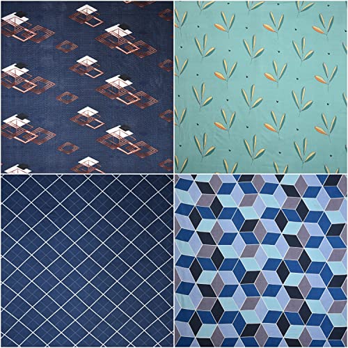 Image of BSB HOME Prime Collection Combo Pack of 4 Single Bedsheets with 4 Pillow Covers | 180 TC Soft Brushed Glace Cotton -Breathable & Wrinkle Free (60 x 90 inches, Coat Bed)- Multicolor Light Blue