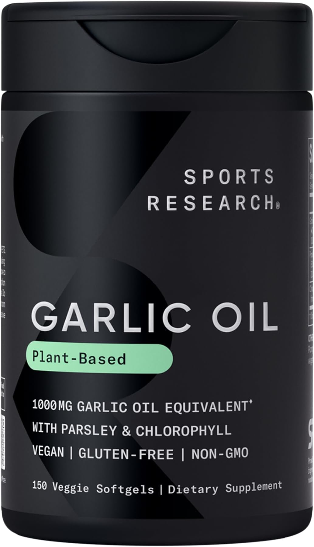 Sports Research, Garlic Oil, Plant-Based, 150 Veggie Softgels