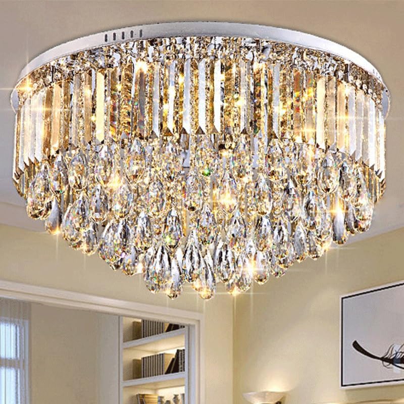 Éclairage proche du plafond LED, lampe de plafond design en cristal - 4