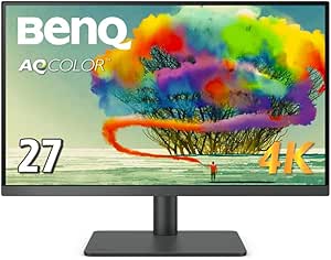 ベンキュージャパン BenQ PD2705U AQCOLORシリーズ・デザイナー向け・4Kモニター (27型/IPS/sRGB・Rec.709 99%/HDR10/USB-C/65W給電/スピーカー付(2.5W×2)/高さ調整・回転)
