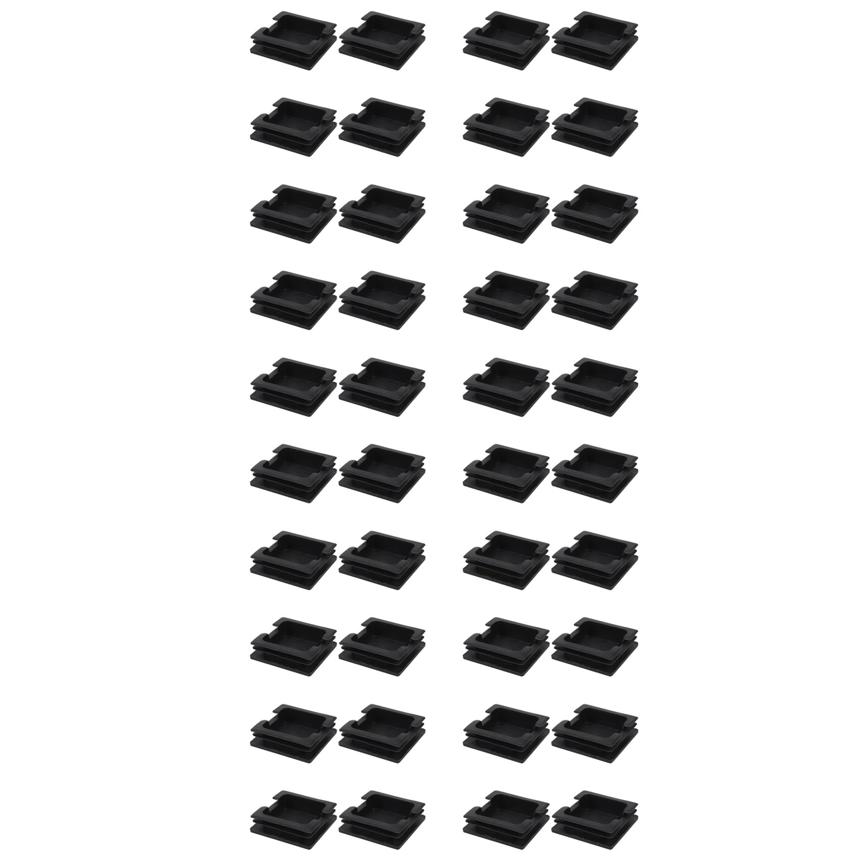 Tapas cuadradas de plástico de 75 mm de alta resistencia para inserciones de tubo