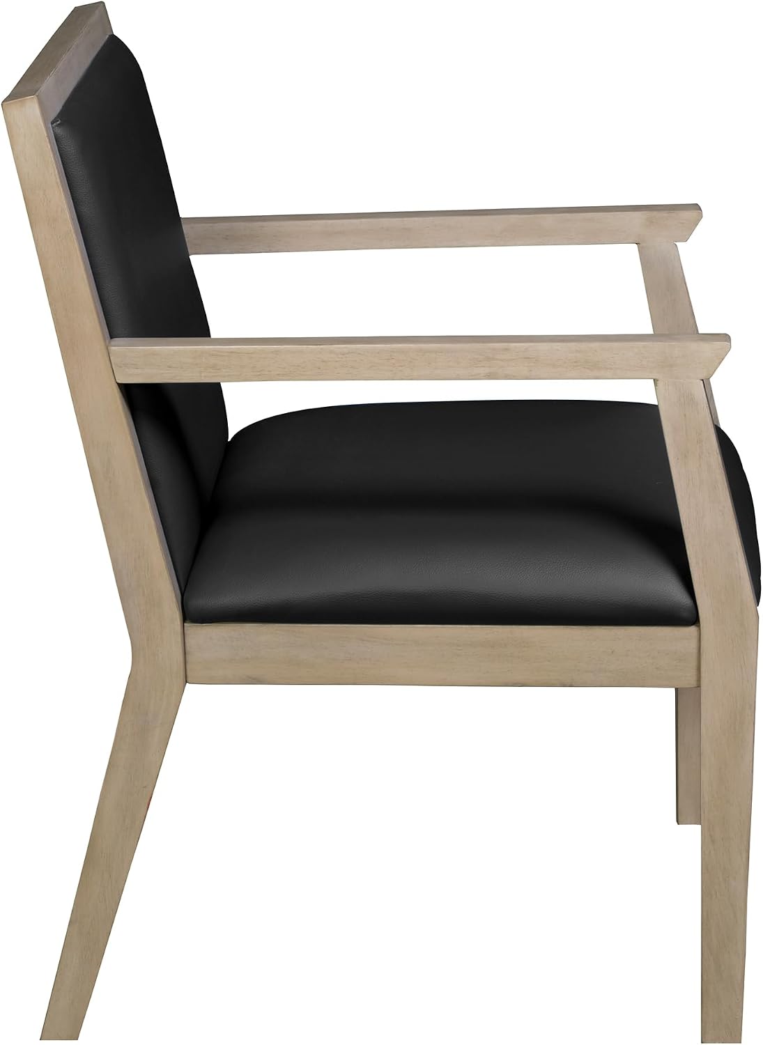 Romig Regent WallGuard Guest & Reception Waiting Room Wood Side Chair - Noble Oak/Black Vinyl