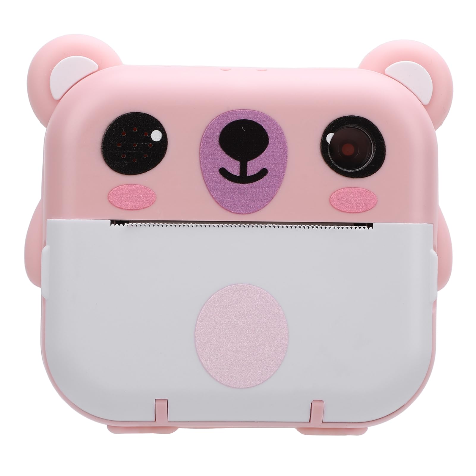 Instant Camera, 1080P Instant Print Digital Camera Grayscale Printing 1000mAh for Toy (Pink)