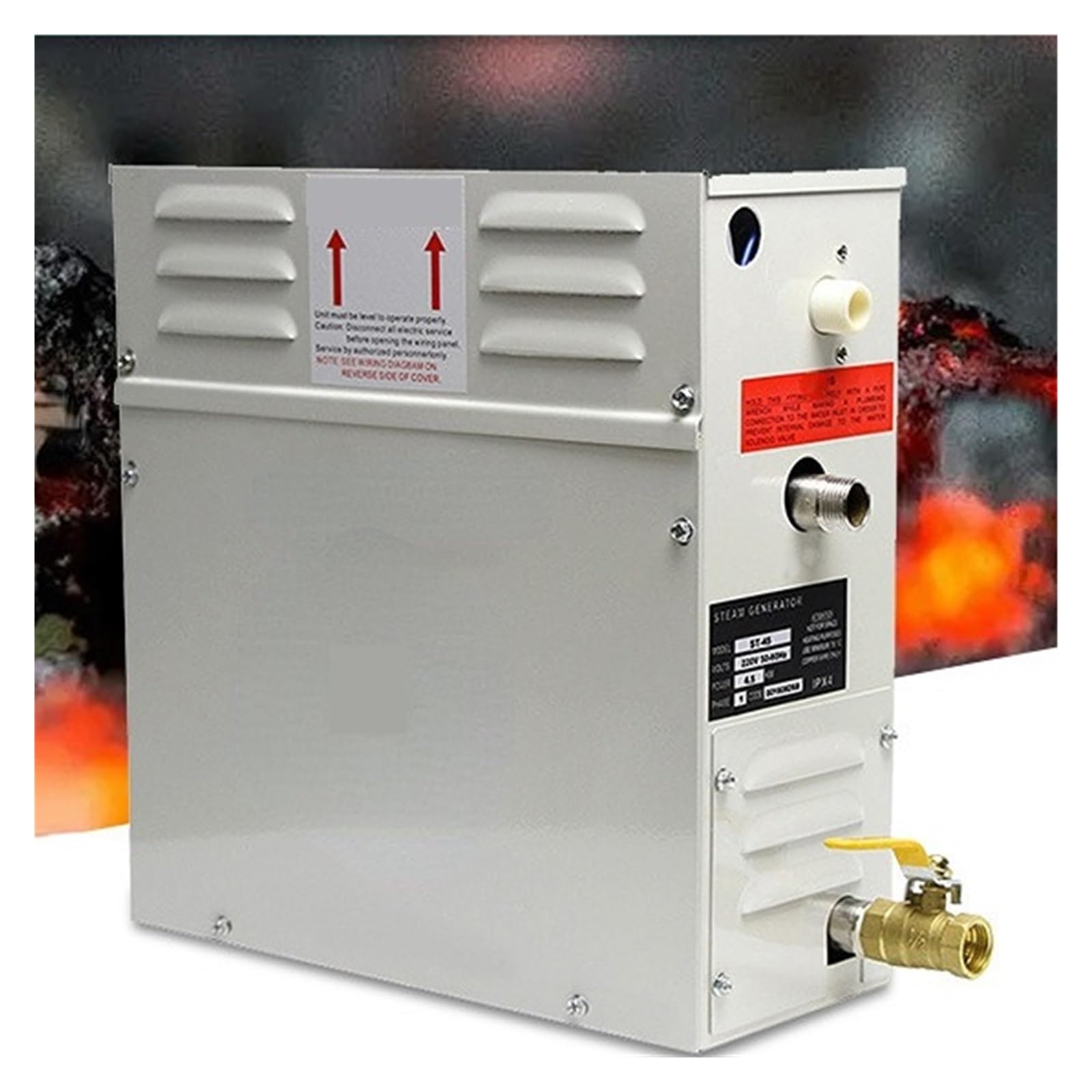 Generador de Vapor para Sauna doméstica, generador de Vapor de 3/4, 5KW para Ducha, máquina de Vapor multifunción para el hogar, Sauna, baño, SPA, Ducha de Vapor (4.5kw 380v)