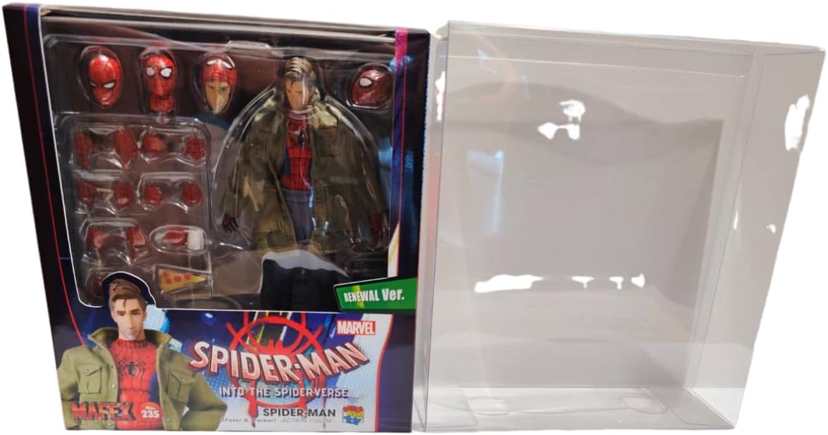 MEDICOM TOY MAFEX Spider-Man(Peter B. Parker) Renewal Ver. Includes Original Sturdy Protective case. Japan Import.