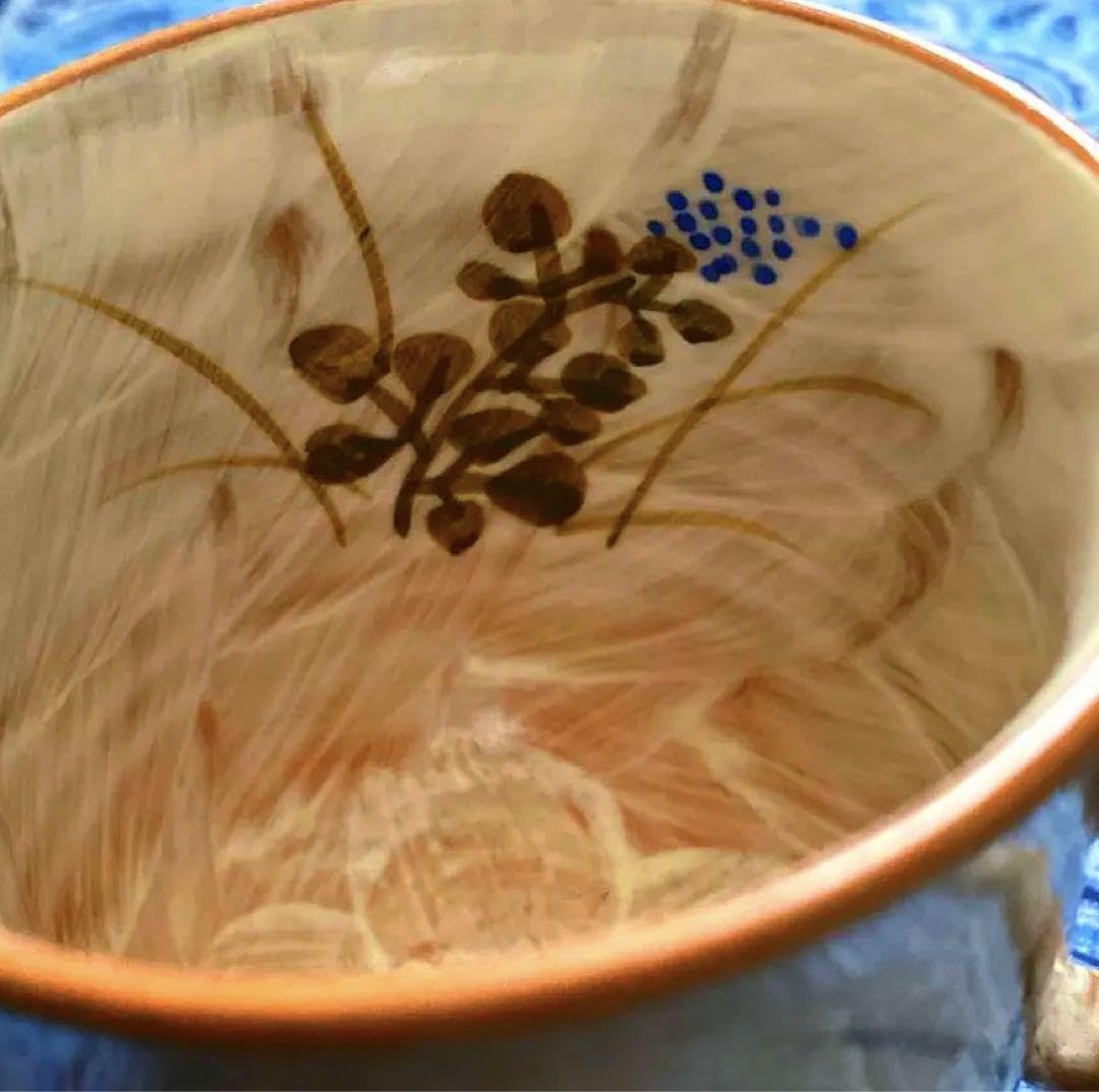 Amazon | 金運爆上 京焼き 萩柄 内側萩柄あり 落款あり 特殊焼き 管理