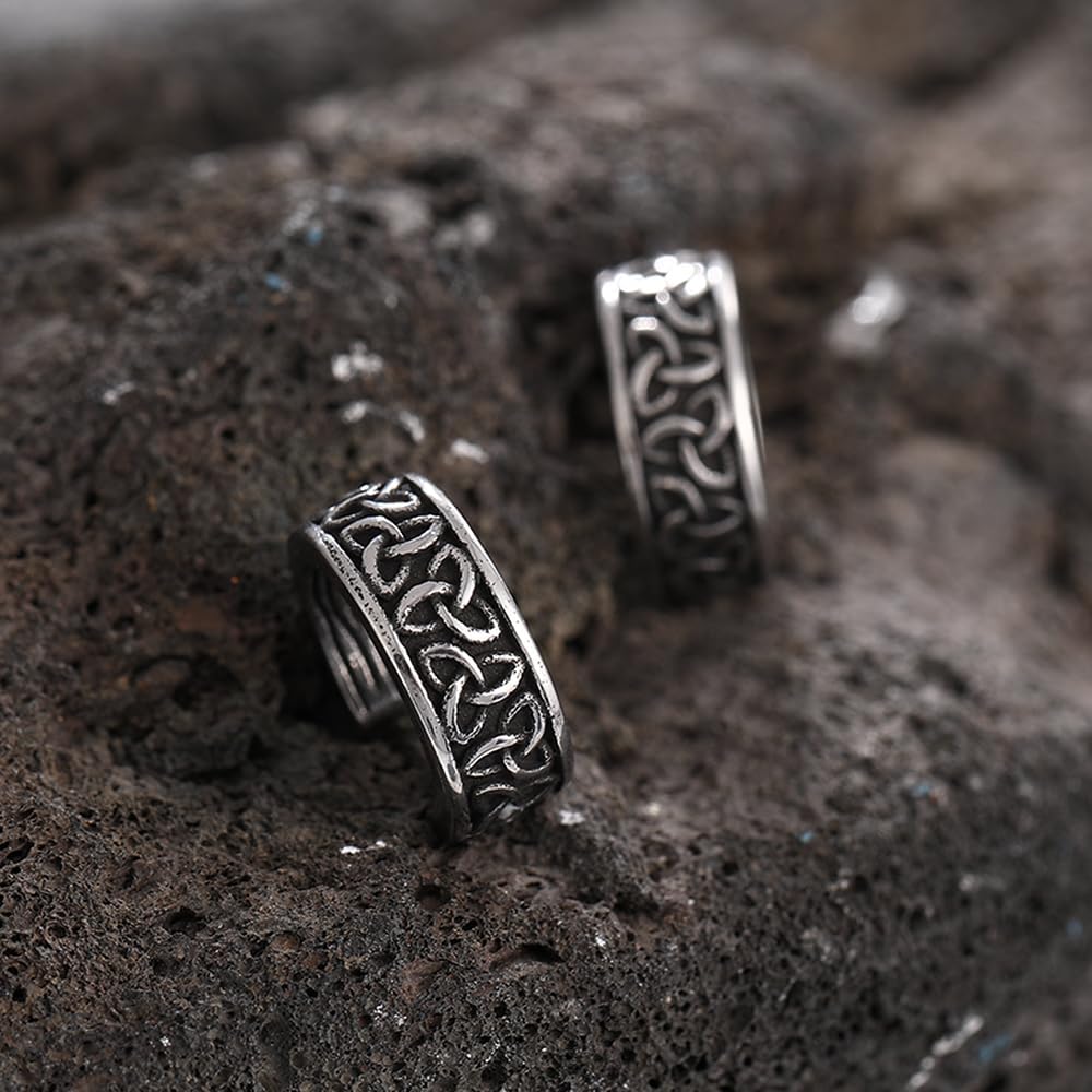 Celtic Knot Ear Cuff Earrings, Trinity Knot Clip on Earrings, Stainless Steel Witches Knot Non Piercing Earrings for Women Men - Image 3