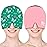 Migraine Relief Cap, Soothing Headache Ice Face Mask Products, Hot and Cold Therapy, Migraine Headache Relief Cap for Migraine, Sinus, Puffy Eyes, Tension, Stress and Hangover (Pink+Green)