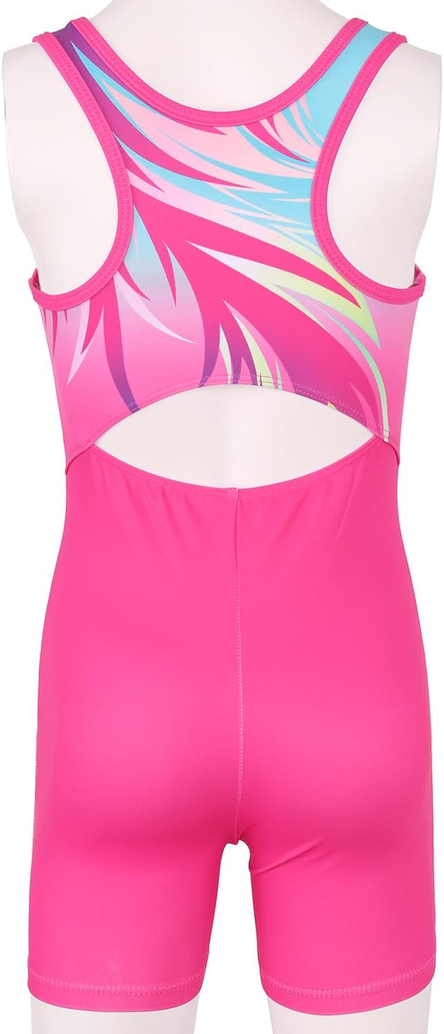 Gymnastics Leotards for Girls With Shorts Biketards Unitards Tumbing Ballet Dance Outfit 4-13Years image 3
