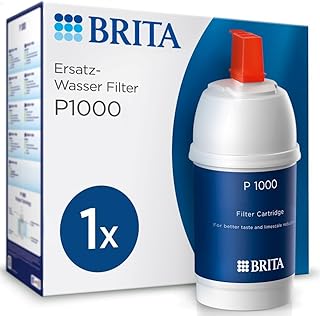 BRITA Wasserfilter Kartusche P1000 – Wasserfilter Wasserhahn für BRITA Armaturen mit Kalkfilter – reduziert Kalk, Chlor, Blei, Kupfer & geschmacksstörende Stoffe im Trinkwasser – filtert bis zu 1200l