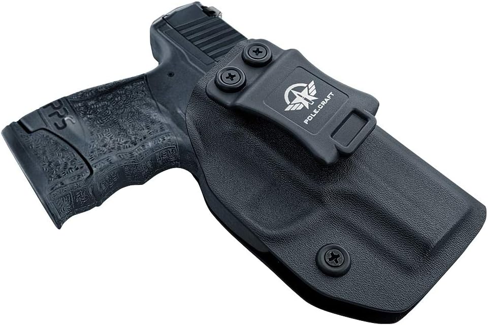 Walther PPS M2 Holster IWB Kydex Custom Fit: Walther PPS M2 9mm/.40 Pistol - Inside Waistband Concealed Carry - Adj. Cant Retention - Cover Mag-Button - No Wear - No Jitter