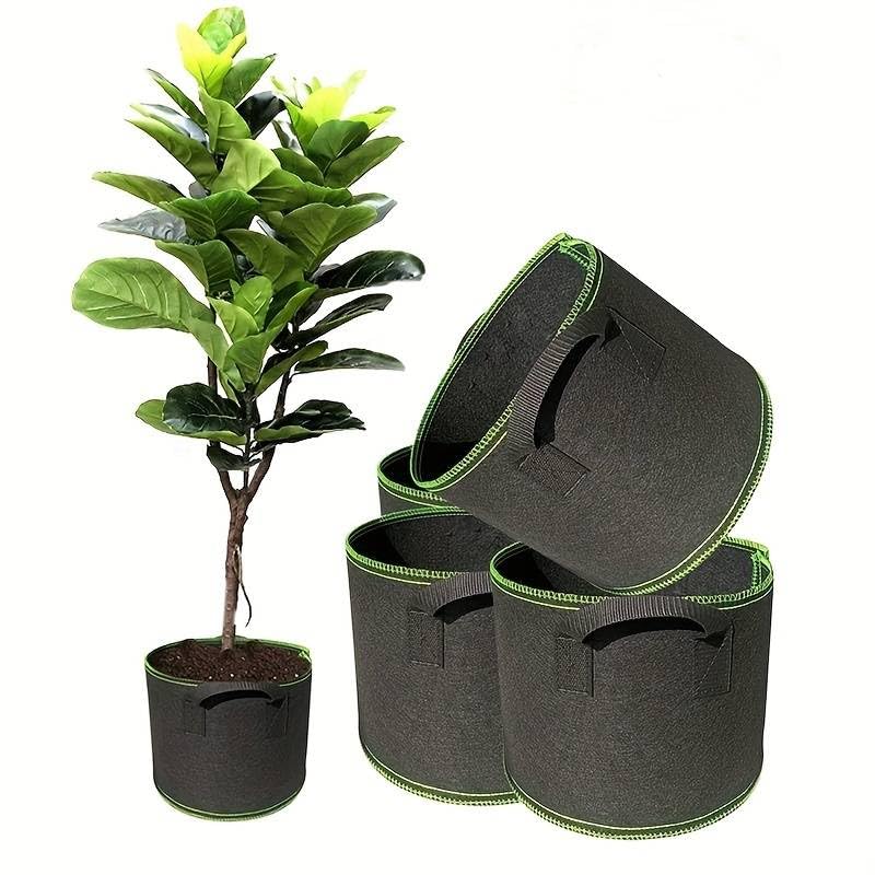 Fabric Grow Bags for Garden | 5 Pack Breathable Flower Pot Bag for Indoor Plant Grown Inside House Tent, Hydroponic Pots for Garden Planters of Vegetables & Fruits Hydroponics 56 LITRES/ 12 GALLONS