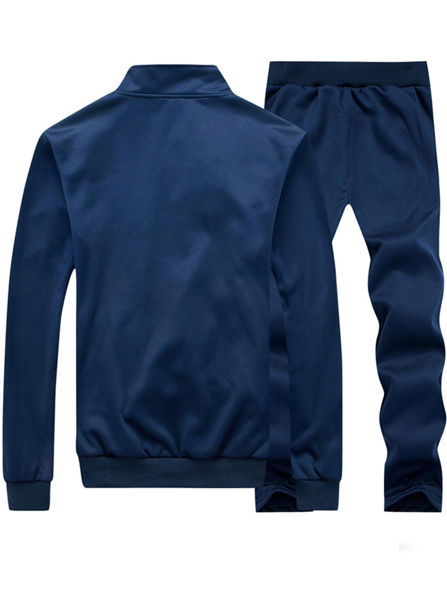 FTCayanz Trainingsanzug Herren Jogginganzug Langarm Reißverschluss Jogging Anzug Sweatshirt für Freizeit Sport